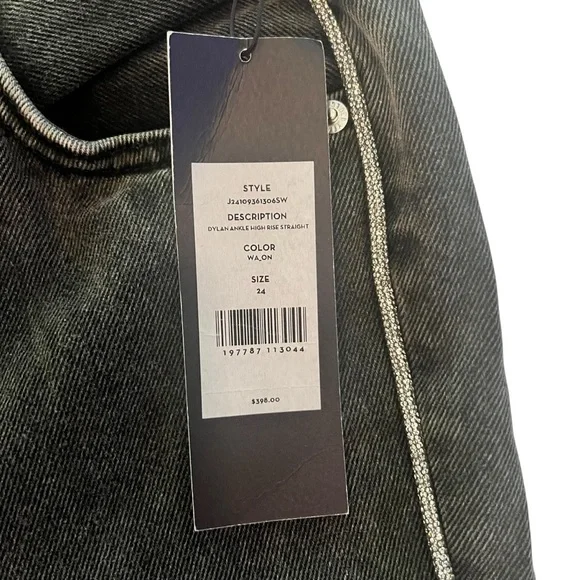 VERONICA BEARD | Dylan | Crystal-Embellished | High-Rise Straight-Leg Jeans S/24 - Picture 15 of 16